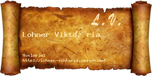 Lohner Viktória névjegykártya